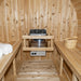 CT Serenity Cedar Barrel Sauna Inside heater with rocks