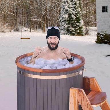 Outdoor Wooden Ice Bath Cold Plunge Tub 